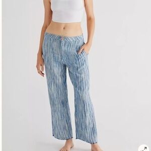 18NWT free people Marta Yarn Dye trousers